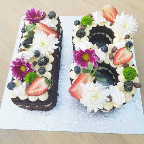 Naked Number Cake Naked Number Cake