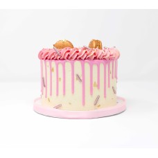 Pink Drip Cake