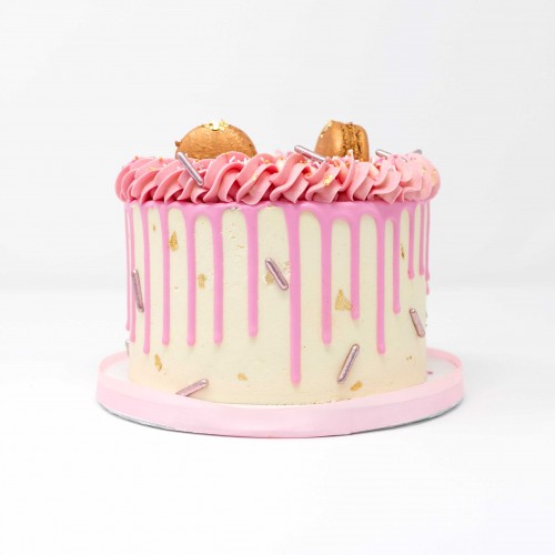Pink Drip Cake
