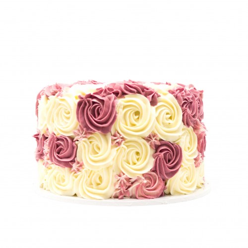 Celebration Cake with Rose Buttercream