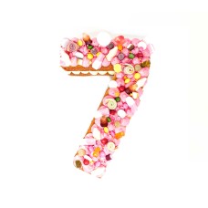 Naked Single Digit Number Cake