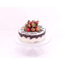 Fruit Topped Chocolate Fudge Cake With White Buttercream